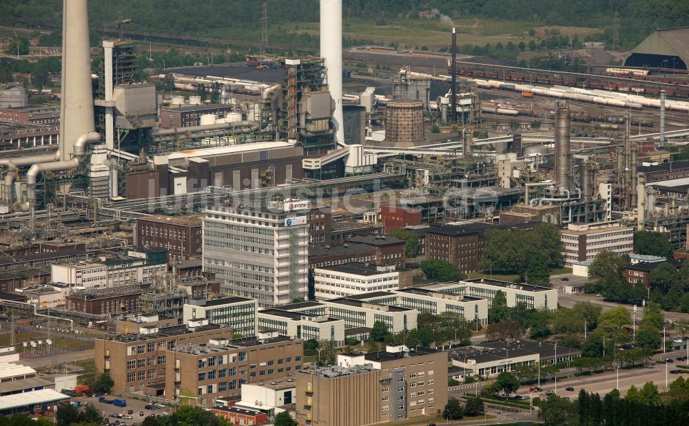 Luftbild Marl - Werksgelände der Chemische Werke, Standort von Degussa und EVONIK in Marl im Bundesland Nordrhein-Westfalen