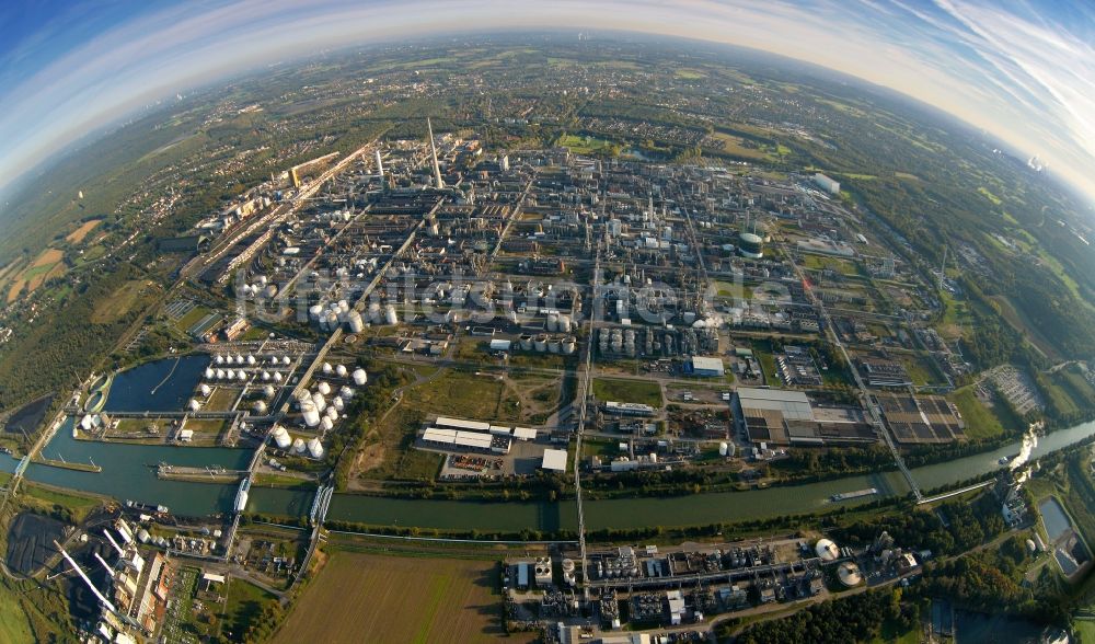 Marl aus der Vogelperspektive: Werksgelände der Chemische Werke, Standort von Degussa und EVONIK in Marl im Bundesland Nordrhein-Westfalen