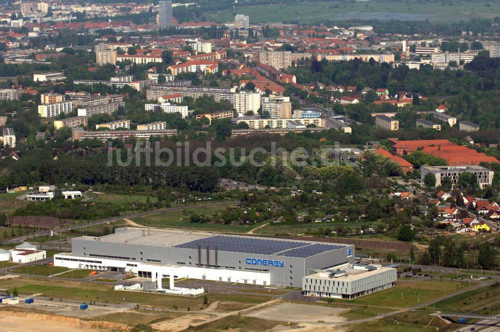 FRANKFURT / ODER von oben - Werksgelände der Conergy SolarModule in Frankfurt / Oder