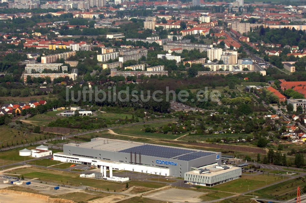 FRANKFURT / ODER aus der Vogelperspektive: Werksgelände der Conergy SolarModule in Frankfurt / Oder