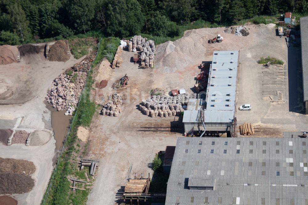 Marxzell aus der Vogelperspektive: Werksgelände der corthum Nordschwarzwald GmbH - corthum Erdenwerk im Ortsteil Pfaffenrot in Marxzell im Bundesland Baden-Württemberg