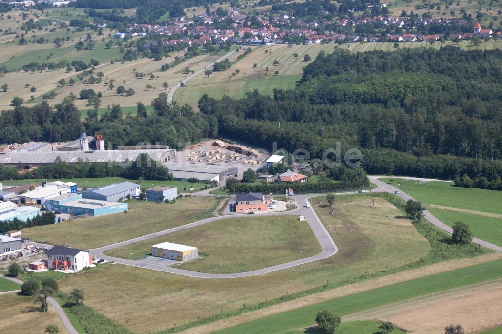 Marxzell aus der Vogelperspektive: Werksgelände der corthum Nordschwarzwald GmbH - corthum Erdenwerk im Ortsteil Pfaffenrot in Marxzell im Bundesland Baden-Württemberg