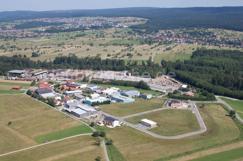 Luftbild Marxzell - Werksgelände der corthum Nordschwarzwald GmbH - corthum Erdenwerk im Ortsteil Pfaffenrot in Marxzell im Bundesland Baden-Württemberg