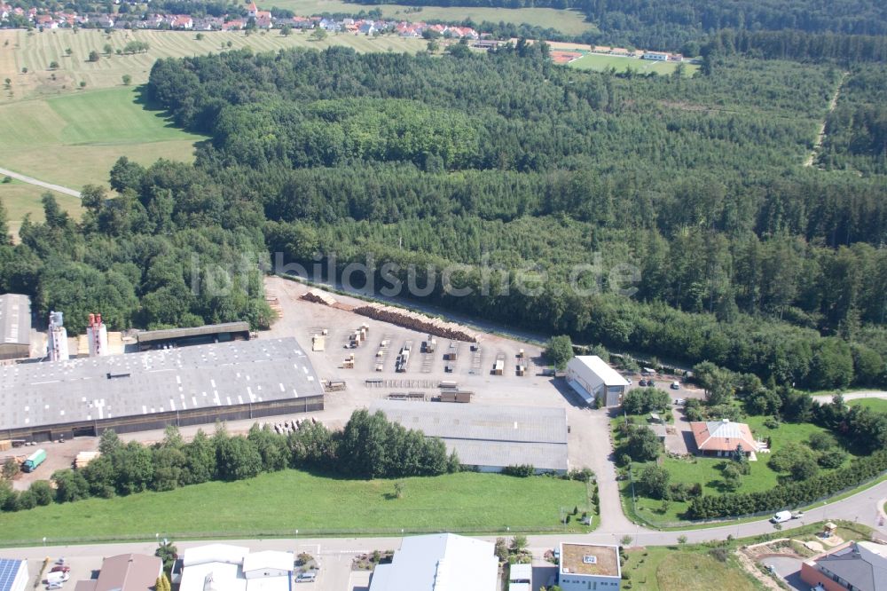 Marxzell von oben - Werksgelände der corthum Nordschwarzwald GmbH - corthum Erdenwerk im Ortsteil Pfaffenrot in Marxzell im Bundesland Baden-Württemberg