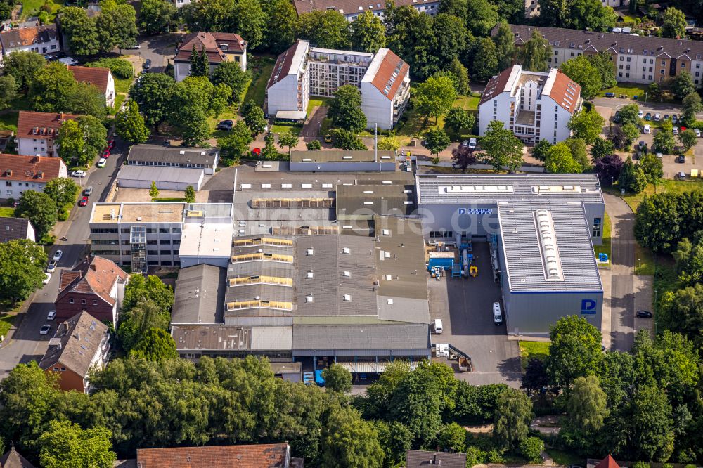 Witten von oben - Werksgelände der Düchting Pumpen Maschinenfabrik GmbH & Co. KG in Witten im Bundesland Nordrhein-Westfalen, Deutschland