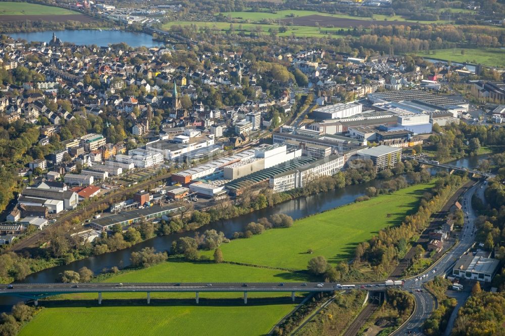 Luftbild Wetter (Ruhr) - Werksgelände der Demag Cranes & Components GmbH an der Ruhrstraße im Ortsteil Volmarstein in Wetter (Ruhr) im Bundesland Nordrhein-Westfalen, Deutschland