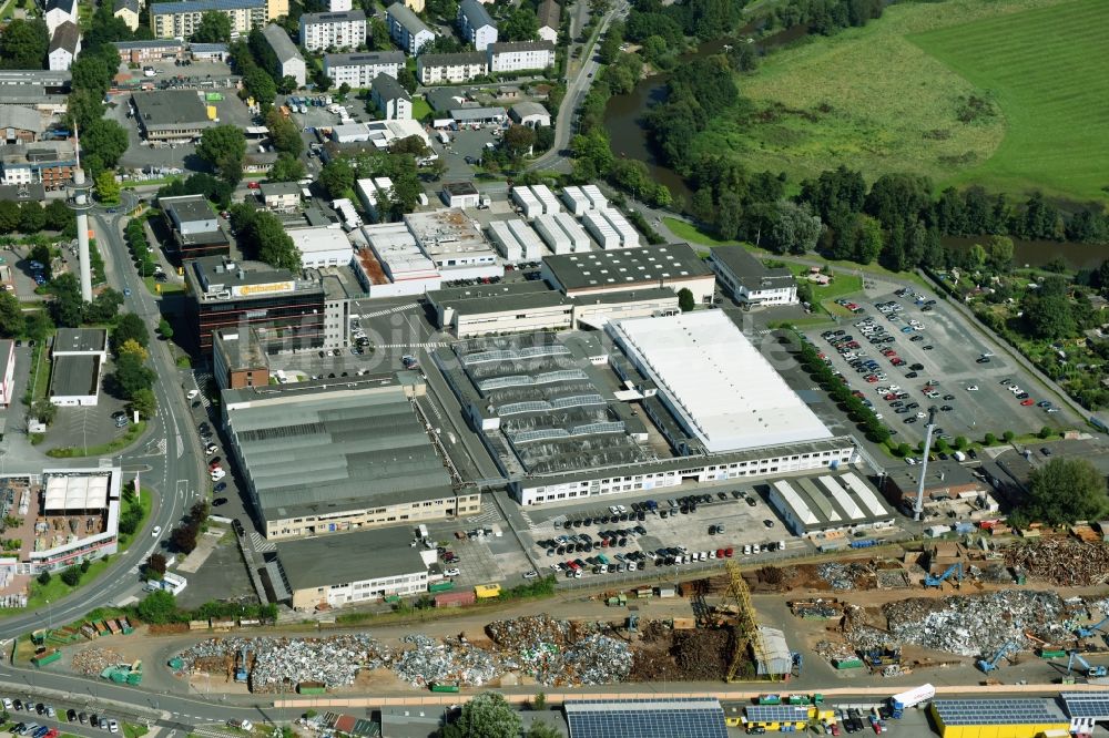 Wetzlar von oben - Werksgelände der der Continental Automotive an der Philipsstraße in Wetzlar im Bundesland Hessen, Deutschland