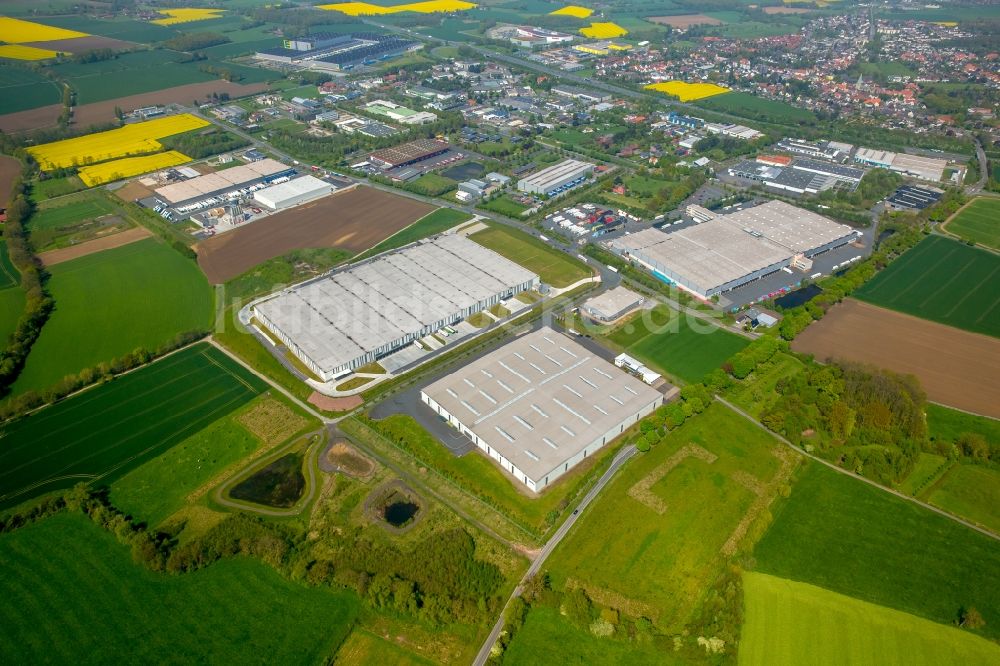 Luftaufnahme Hamm - Werksgelände der der DELTA Qualitätsstahl GmbH an der Stahlstraße in Hamm im Bundesland Nordrhein-Westfalen, Deutschland