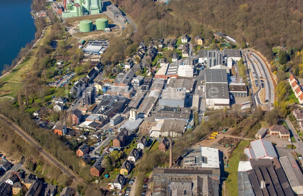 Luftaufnahme Herdecke - Werksgelände der der Dörkengroup an der Wetterstraße im Ortsteil Westende in Herdecke im Bundesland Nordrhein-Westfalen