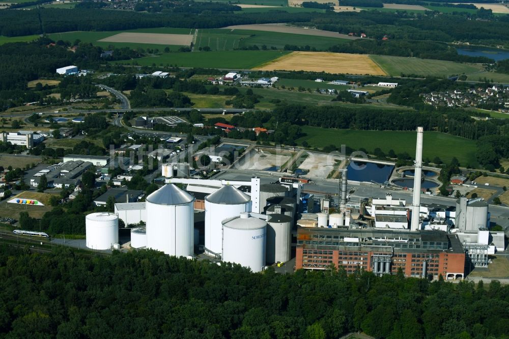 Uelzen aus der Vogelperspektive: Werksgelände der der Nordzucker AG in Uelzen im Bundesland Niedersachsen, Deutschland