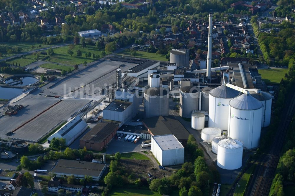 Uelzen aus der Vogelperspektive: Werksgelände der der Nordzucker AG in Uelzen im Bundesland Niedersachsen, Deutschland