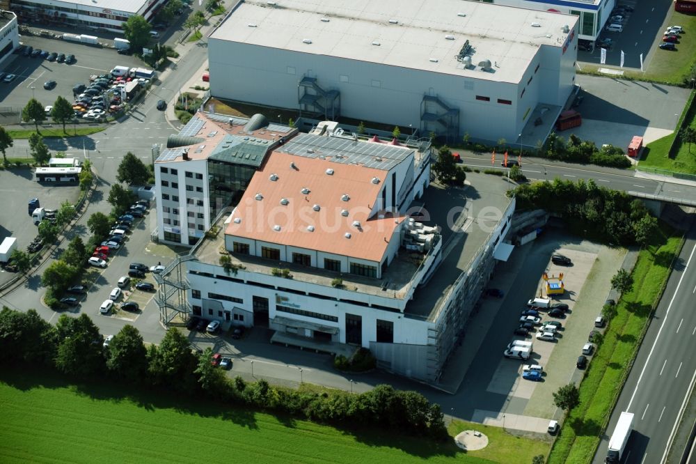 Luftaufnahme Bayreuth - Werksgelände der der Purrucker GmbH & Co. KG an der Bindlacher Straße im Ortsteil Ruh in Bayreuth im Bundesland Bayern, Deutschland