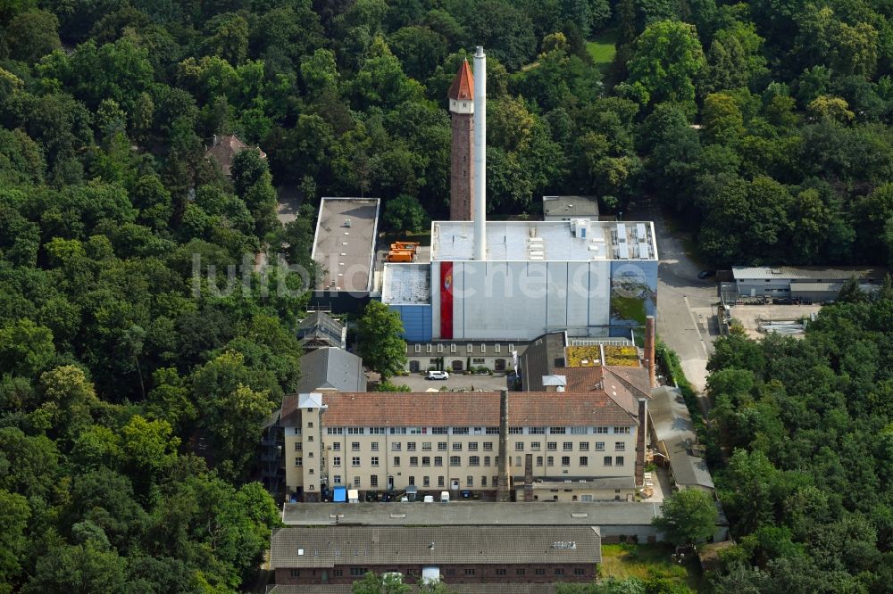 Luftaufnahme Karlsruhe - Werksgelände der der Staatlichen Majolika Keramik Manufaktur in Karlsruhe im Bundesland Baden-Württemberg, Deutschland