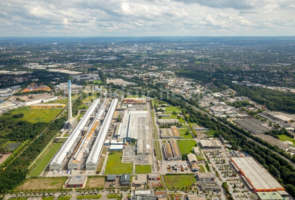 Luftaufnahme Essen - Werksgelände der der TRIMET Aluminium SE an der Aluminiumallee in Essen im Bundesland Nordrhein-Westfalen - NRW, Deutschland