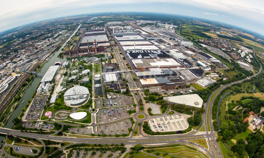 Luftaufnahme Wolfsburg - Werksgelände der der VW VOLKSWAGEN AG in Wolfsburg im Bundesland Niedersachsen, Deutschland