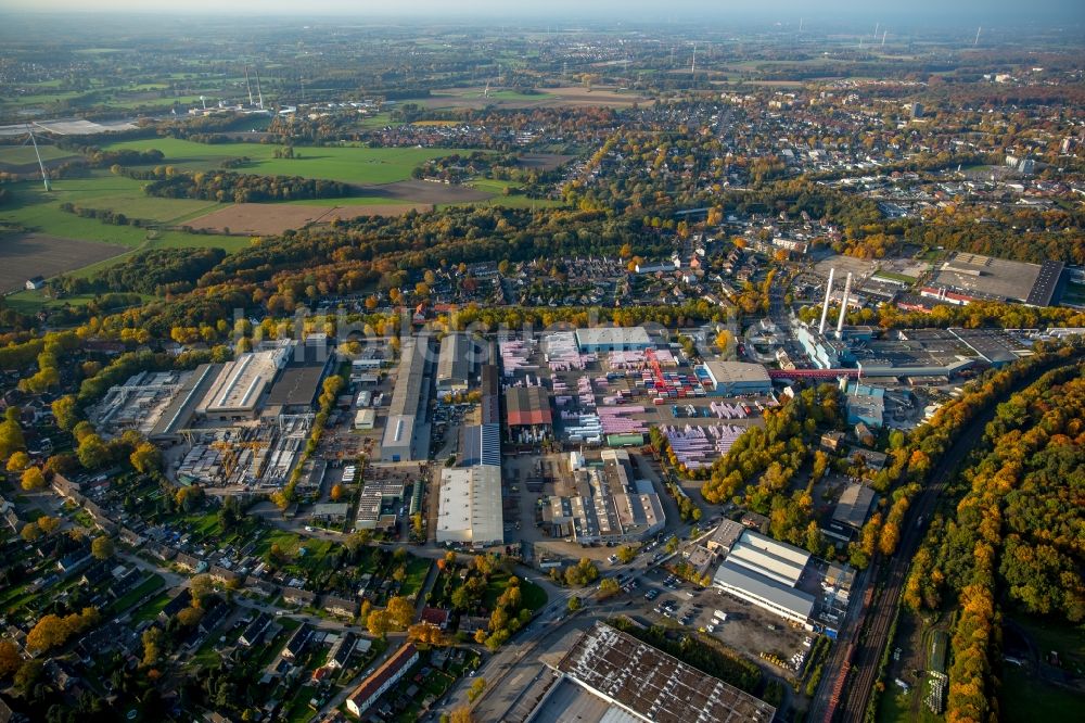 Gladbeck von oben - Werksgelände der DEUTSCHE ROCKWOOL Mineralwoll GmbH & Co. OHG in Gladbeck im Bundesland Nordrhein-Westfalen