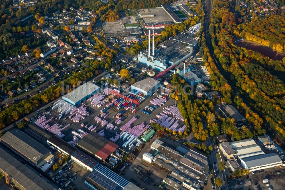 Gladbeck aus der Vogelperspektive: Werksgelände der DEUTSCHE ROCKWOOL Mineralwoll GmbH & Co. OHG in Gladbeck im Bundesland Nordrhein-Westfalen