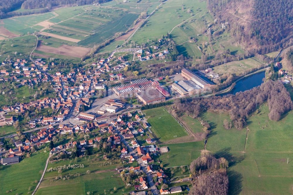 Luftaufnahme Oberbronn - Werksgelände der De Dietrich Process Systems in Oberbronn in Grand Est, Frankreich