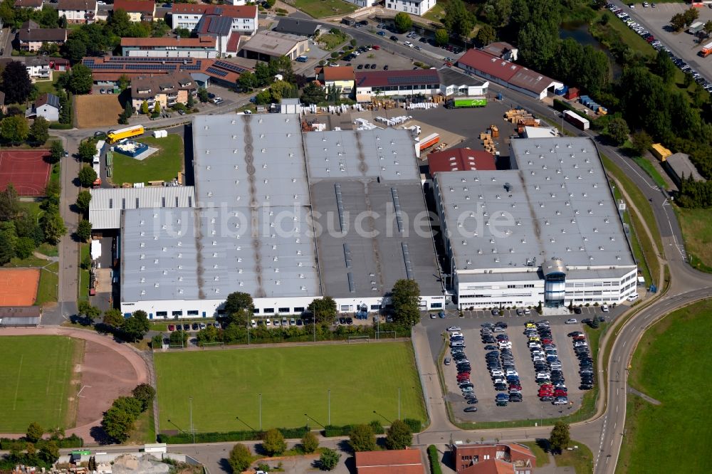 Krautheim von oben - Werksgelände der Dometic Germany GmbH an der Hollefeldstraße in Krautheim im Bundesland Baden-Württemberg, Deutschland