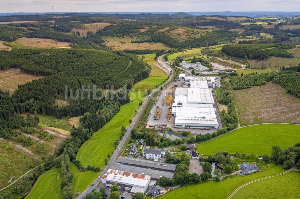 Luftbild Erndtebrück - Werksgelände der EEW Pipe Production Erndtebrueck GmbH in Erndtebrück im Bundesland Nordrhein-Westfalen, Deutschland