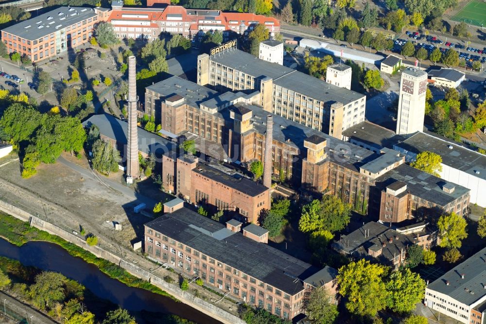 Luftaufnahme Wittenberge - Werksgelände des ehemaligen Nähmaschinenwerk in Wittenberge im Bundesland Brandenburg, Deutschland