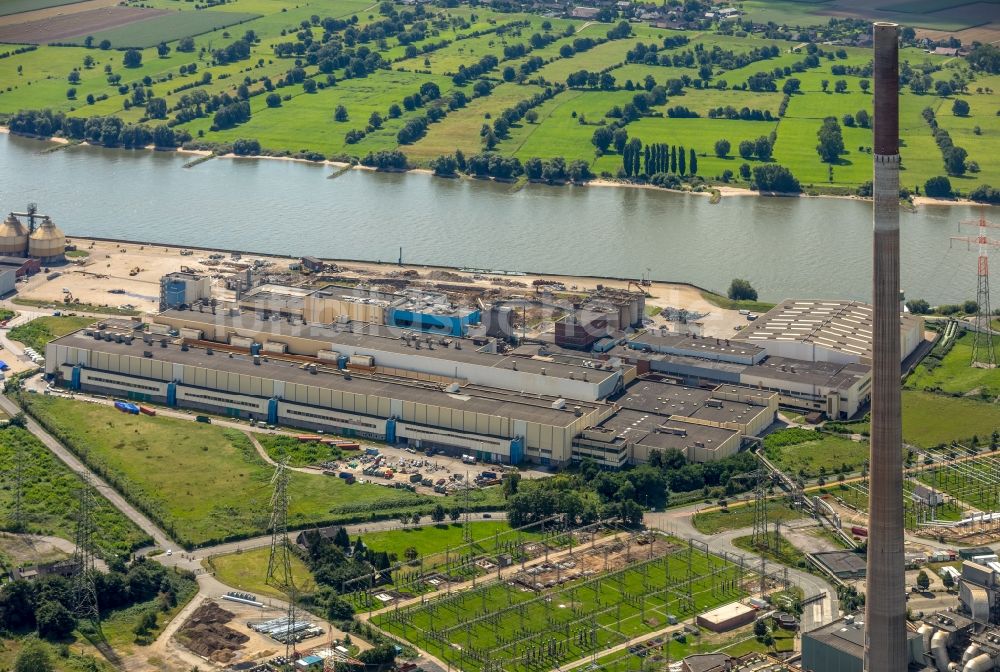 Luftaufnahme Duisburg - Werksgelände der ehemaligen Papierfabrik Norske Skog und der Papierfabrik Haindl im Ortsteil Walsum in Duisburg im Bundesland Nordrhein-Westfalen - NRW, Deutschland