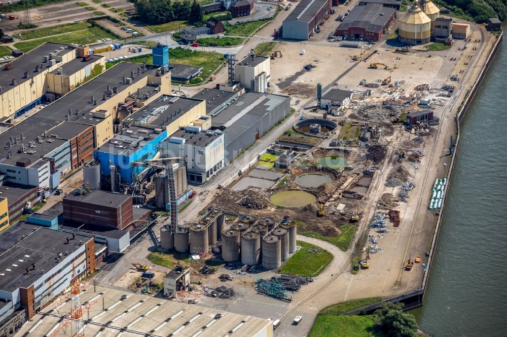 Duisburg von oben - Werksgelände der ehemaligen Papierfabrik Norske Skog und der Papierfabrik Haindl im Ortsteil Walsum in Duisburg im Bundesland Nordrhein-Westfalen - NRW, Deutschland