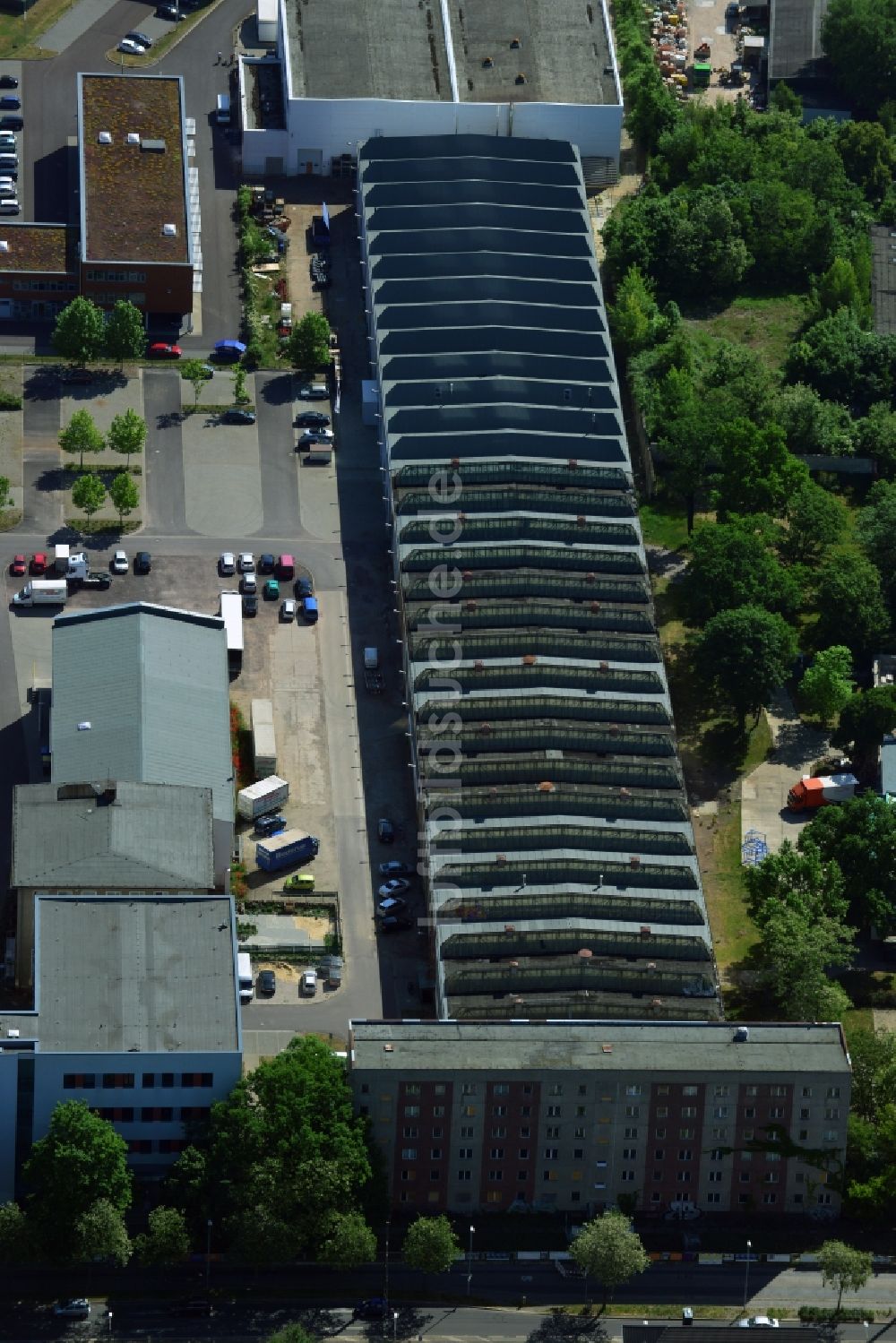 Luftaufnahme Magdeburg - Werksgelände der EMCO MAGDEBURG GmbH in Magdeburg im Bundesland Sachsen-Anhalt