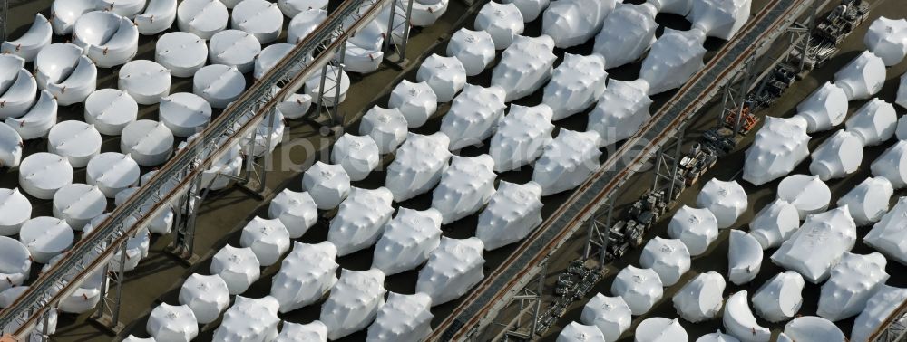 Magdeburg aus der Vogelperspektive: Werksgelände der Fa. Enercon bei Magdeburg im Bundesland Sachsen-Anhalt