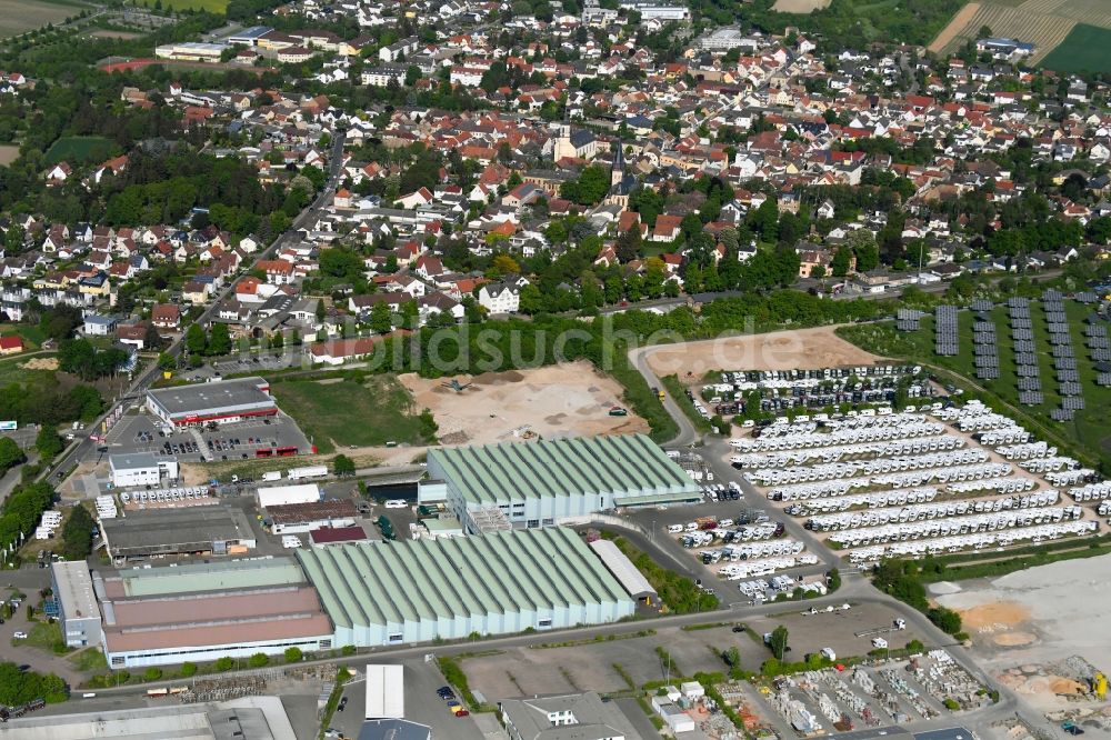 Luftaufnahme Sprendlingen - Werksgelände der Eura Mobil GmbH in Sprendlingen im Bundesland Rheinland-Pfalz, Deutschland