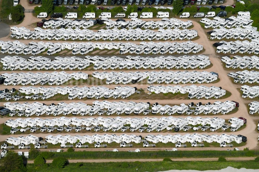 Sprendlingen aus der Vogelperspektive: Werksgelände der Eura Mobil GmbH in Sprendlingen im Bundesland Rheinland-Pfalz, Deutschland