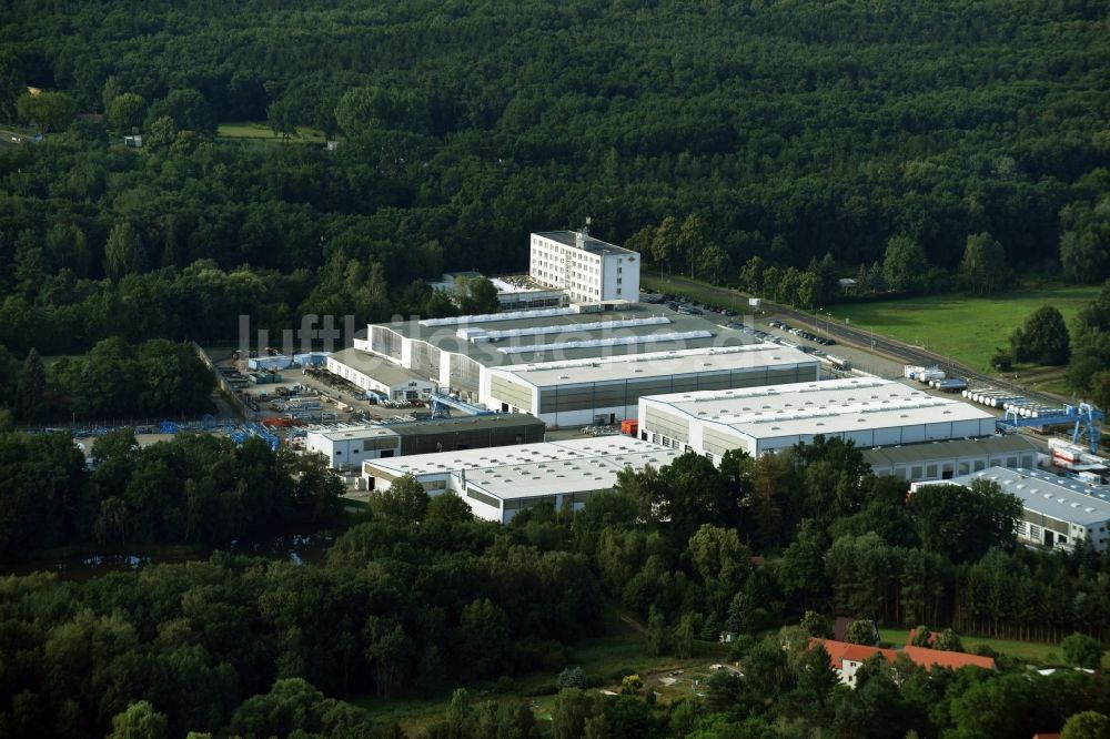 Luftaufnahme Lutherstadt Wittenberg - Werksgelände der Feldbinder Spezialfahrzeugwerke GmbH in Lutherstadt Wittenberg im Bundesland Sachsen-Anhalt