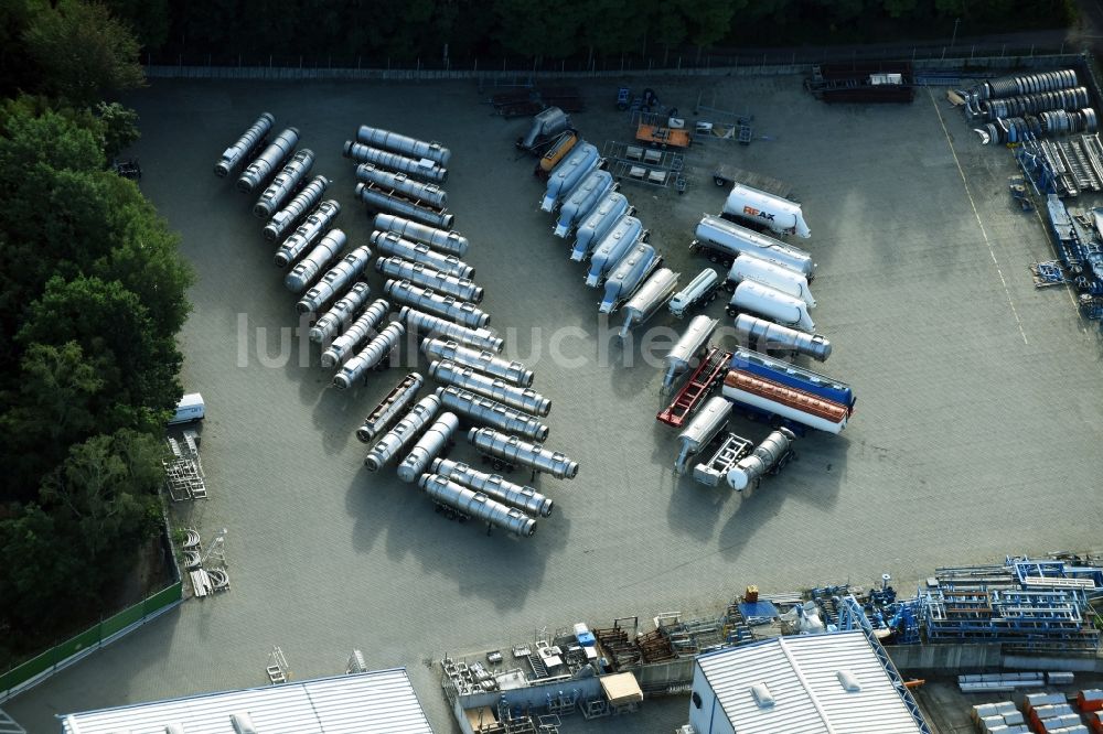 Luftaufnahme Lutherstadt Wittenberg - Werksgelände der Feldbinder Spezialfahrzeugwerke GmbH in Lutherstadt Wittenberg im Bundesland Sachsen-Anhalt