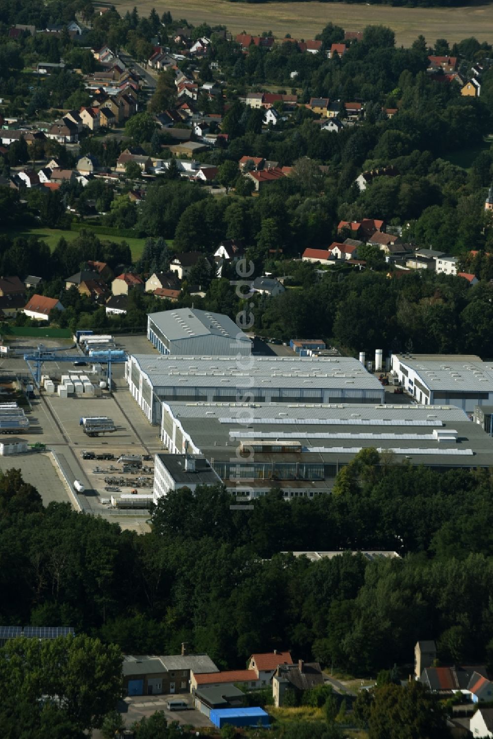 Luftbild Lutherstadt Wittenberg - Werksgelände der Feldbinder Spezialfahrzeugwerke GmbH (Werk Wittenberg) in Lutherstadt Wittenberg im Bundesland Sachsen-Anhalt