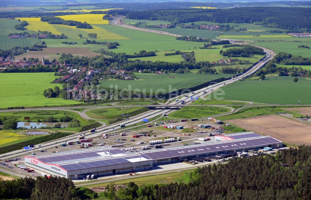 Luftbild Triptis - Werksgelände der Firma Fliegl Fahrzeugbau in Triptis im Bundesland Thüringen