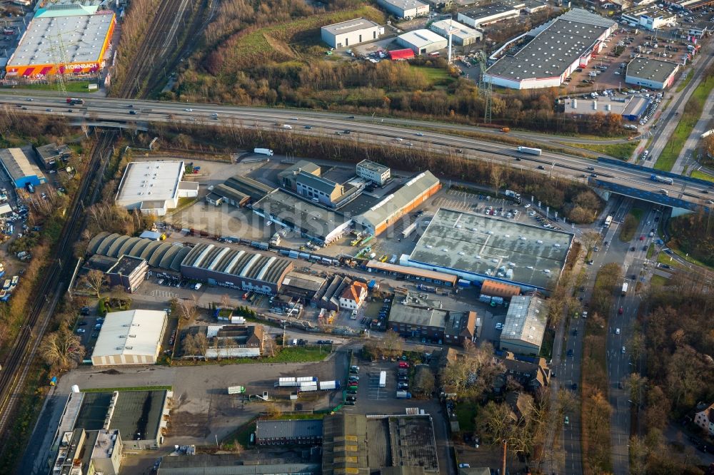 Gelsenkirchen von oben - Werksgelände der Fleischzentrum Am Schlachthof GmbH in Gelsenkirchen im Bundesland Nordrhein-Westfalen