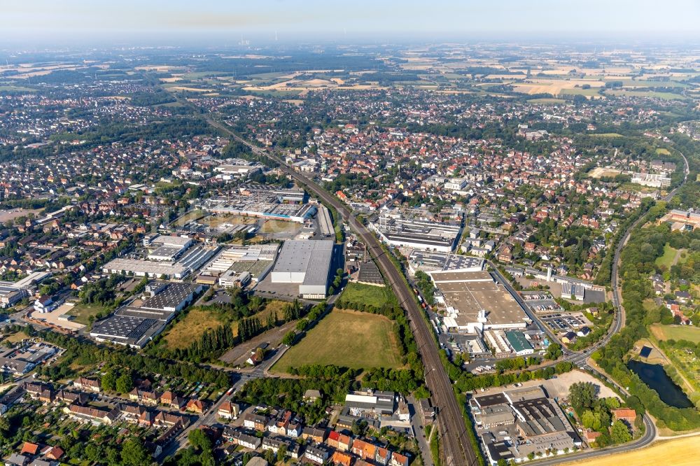 Ahlen von oben - Werksgelände der Franz Kaldewei GmbH & Co. KG in Ahlen im Bundesland Nordrhein-Westfalen, Deutschland