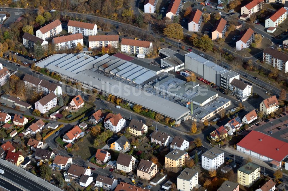 Forchheim von oben - Werksgelände der Gebr. Waasner Elektrotechnische Fabrik GmbH in Forchheim im Bundesland Bayern, Deutschland