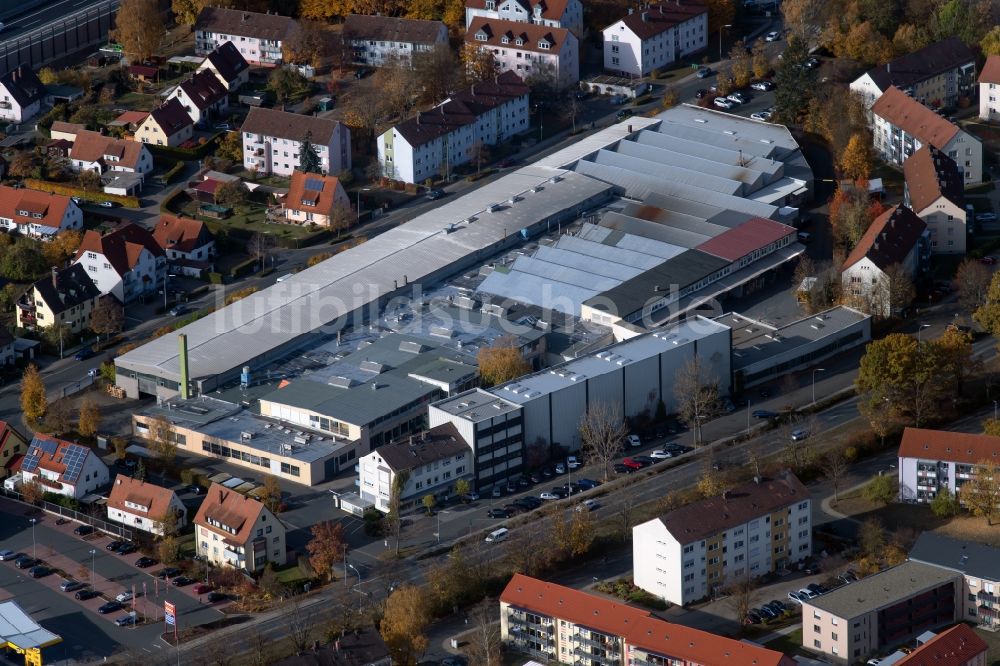 Forchheim aus der Vogelperspektive: Werksgelände der Gebr. Waasner Elektrotechnische Fabrik GmbH in Forchheim im Bundesland Bayern, Deutschland