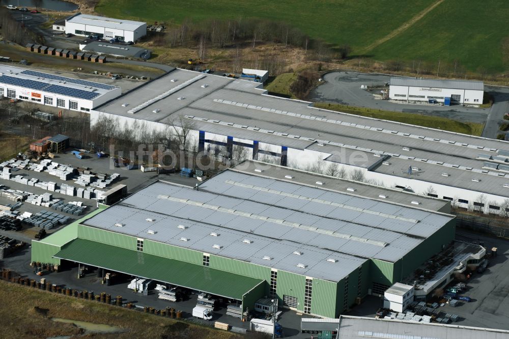 Oelsnitz/Vogtl. von oben - Werksgelände der Gebrüder MEISER GmbH in Oelsnitz/Vogtl. im Bundesland Sachsen, Deutschland