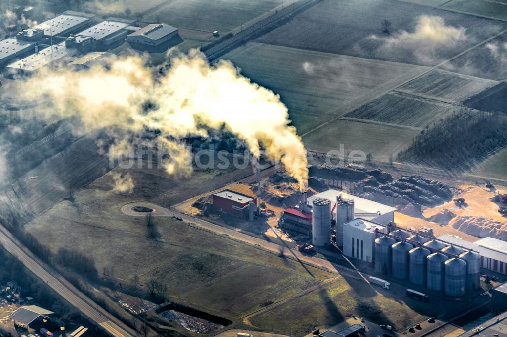 Ettenheim von oben - Werksgelände der German Pellets in Ettenheim im Bundesland Baden-Württemberg, Deutschland