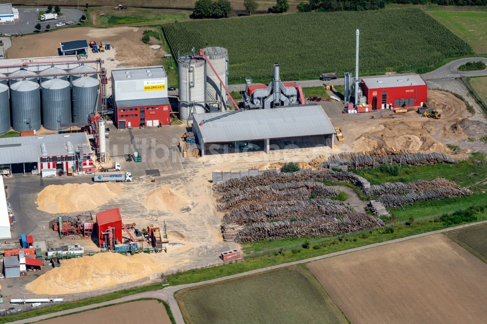 Luftaufnahme Orschweier - Werksgelände der German Pellets in Ettenheim im Bundesland Baden-Württemberg, Deutschland