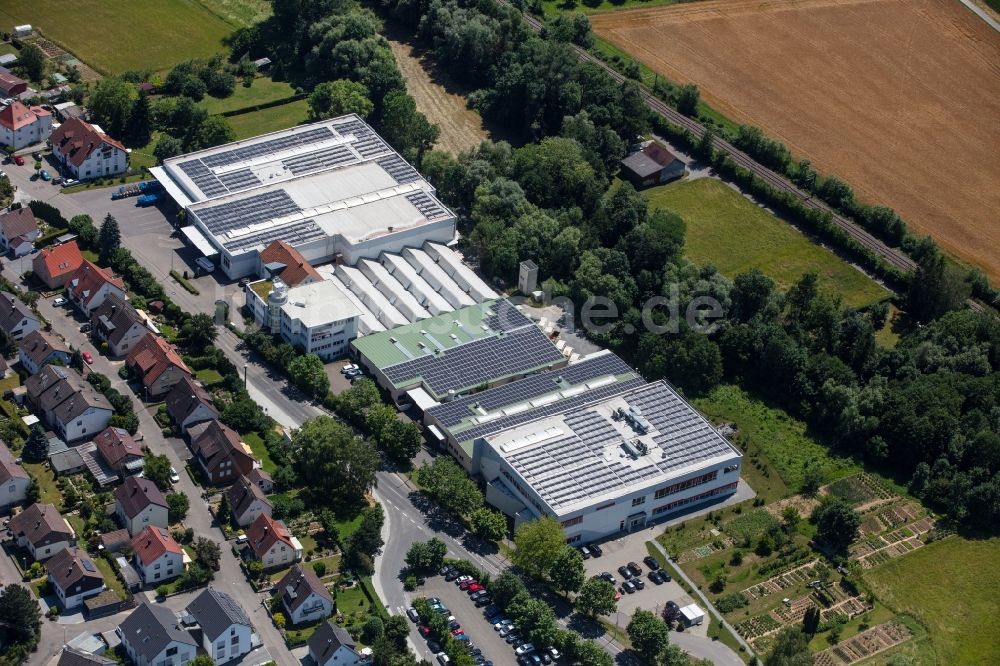 Leingarten von oben - Werksgelände der W. Gessmann GmbH in Leingarten im Bundesland Baden-Württemberg, Deutschland