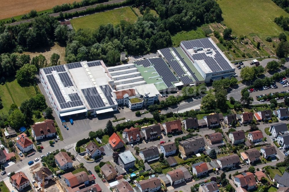 Leingarten von oben - Werksgelände der W. Gessmann GmbH in Leingarten im Bundesland Baden-Württemberg, Deutschland