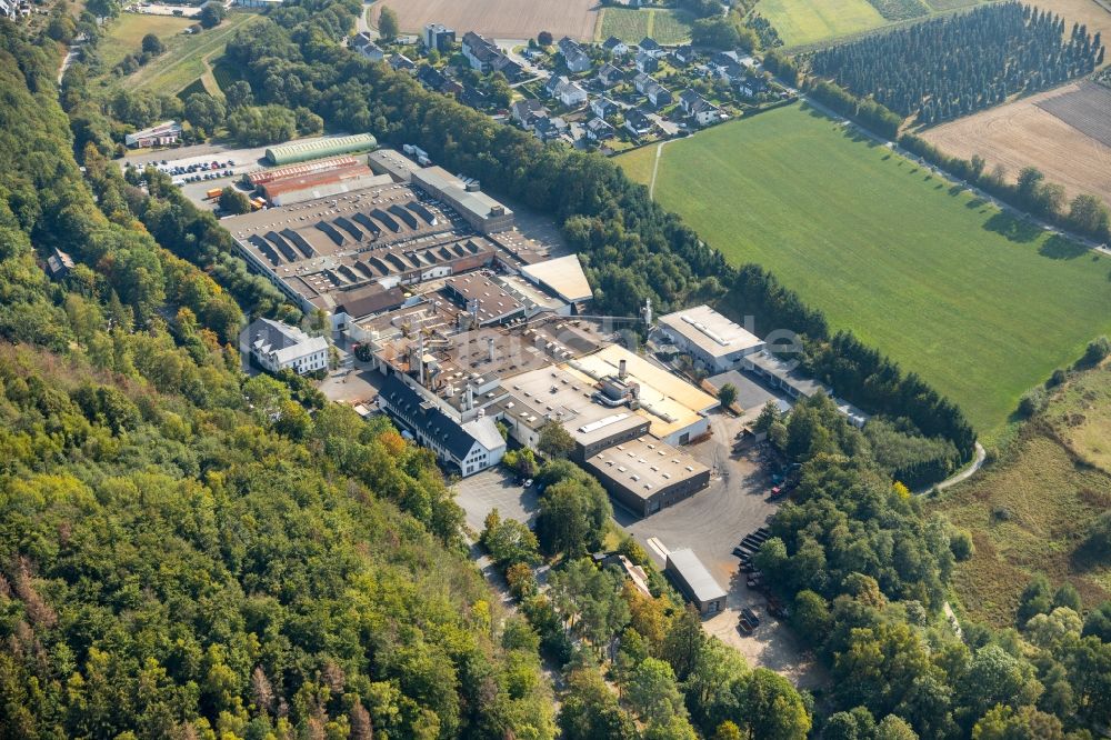 Luftaufnahme Olsberg - Werksgelände der Giesserei Olsberg GmbH in Olsberg im Bundesland Nordrhein-Westfalen, Deutschland