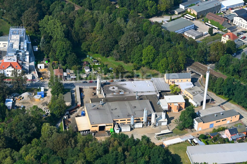 Radeberg von oben - Werksgelände der Gießerei Radeberg GmbH in Radeberg im Bundesland Sachsen, Deutschland