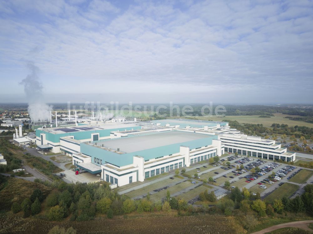 Luftbild Dresden - Werksgelände der GLOBALFOUNDRIES Management Services Limited Liability Company & Co. KG in Dresden im Bundesland Sachsen, Deutschland