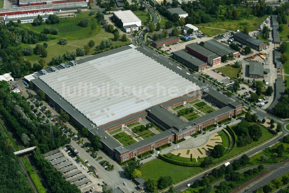 Luftaufnahme Berlin - Werksgelände der HASSE & WREDE GmbH an der Georg-Knorr-Straße im Ortsteil Marzahn-Hellersdorf in Berlin, Deutschland