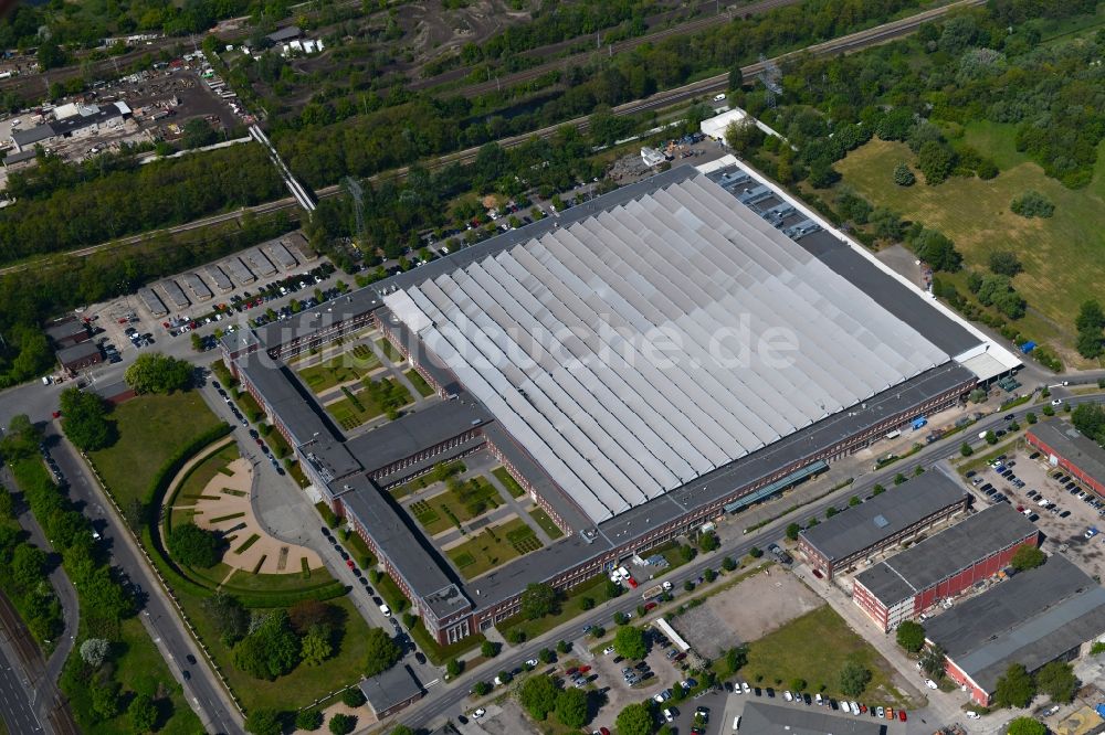 Luftbild Berlin - Werksgelände der HASSE & WREDE GmbH an der Georg-Knorr-Straße im Ortsteil Marzahn-Hellersdorf in Berlin, Deutschland