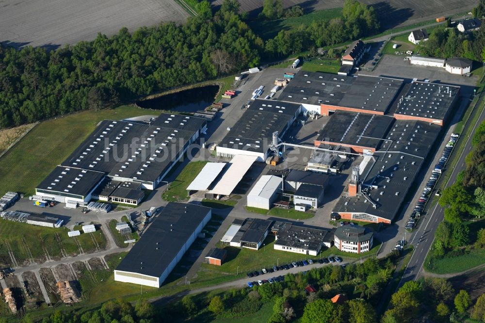 Luftbild Hemsbünde - Werksgelände der HBI Holz-Bau-Industrie GmbH & Co. KG in Hemsbünde im Bundesland Niedersachsen, Deutschland